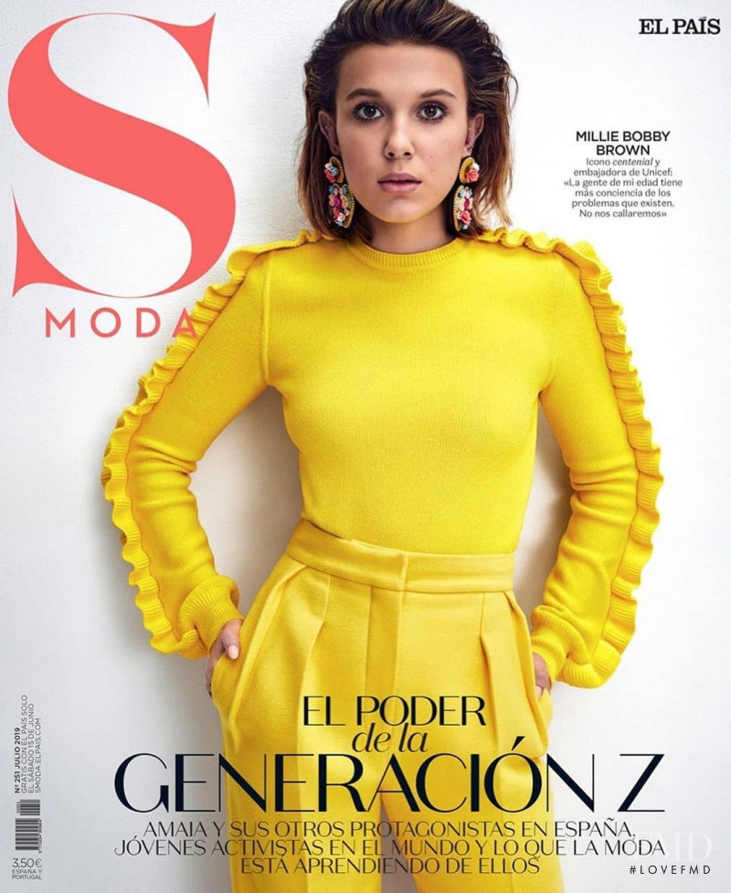 Millie Bobby Brown featured on the S Moda cover from July 2019