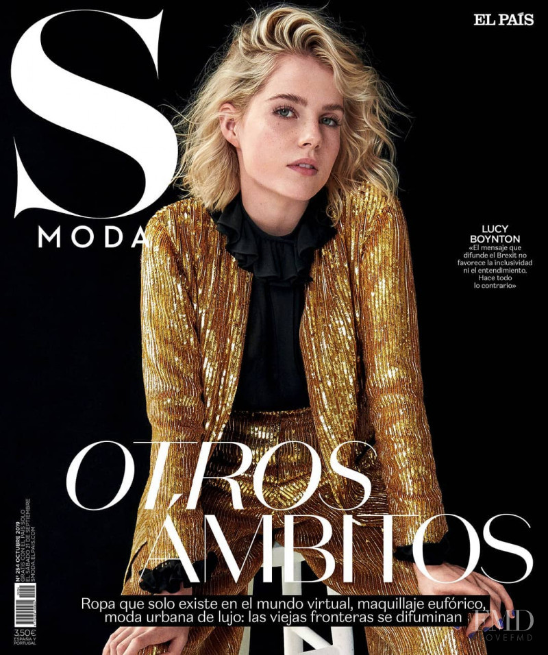 Lucy Boynton featured on the S Moda cover from October 2019