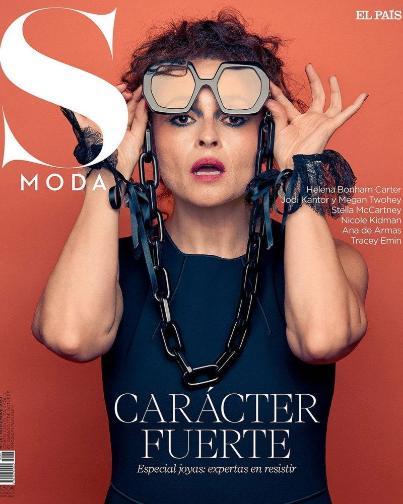 Helena Bonham Carter featured on the S Moda cover from November 2020