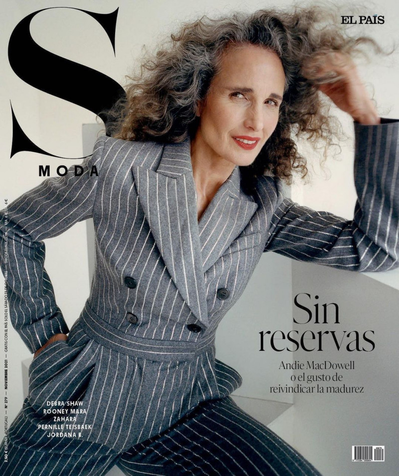 Andie MacDowell featured on the S Moda cover from November 2021