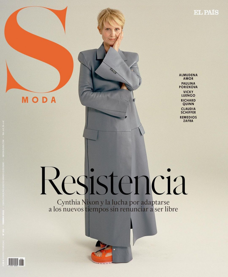 Cynthia Nixon featured on the S Moda cover from February 2022