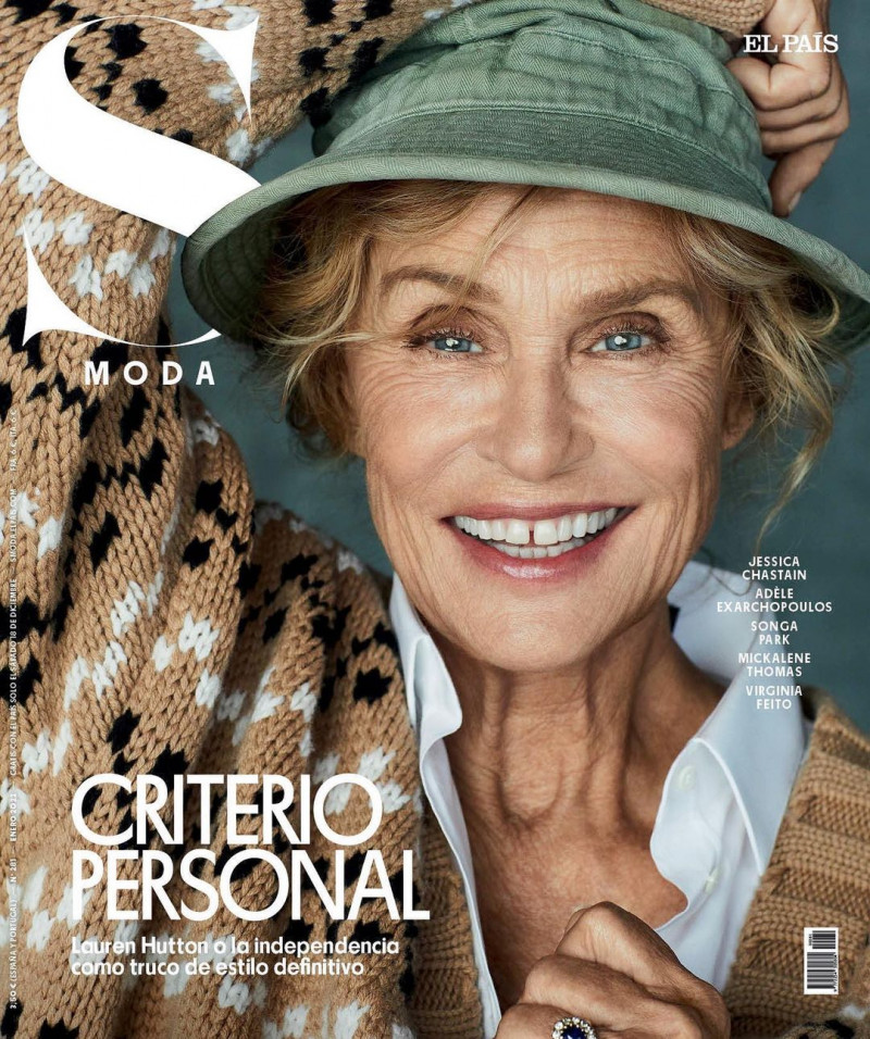 Lauren Hutton featured on the S Moda cover from January 2022