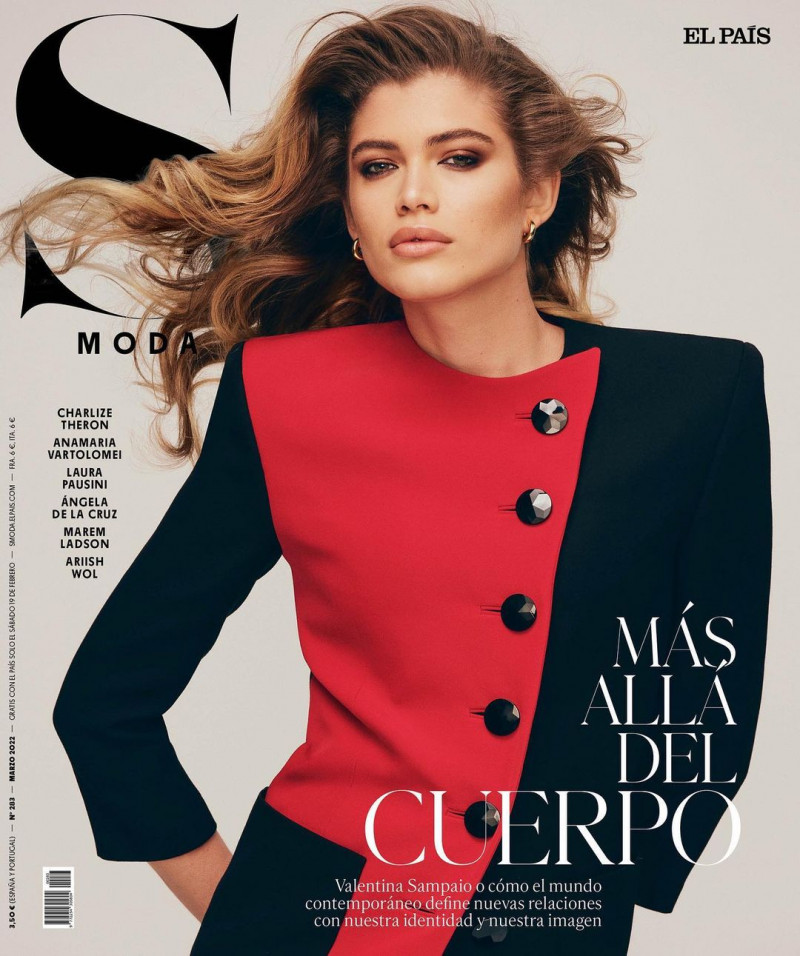 Valentina Sampaio featured on the S Moda cover from March 2022