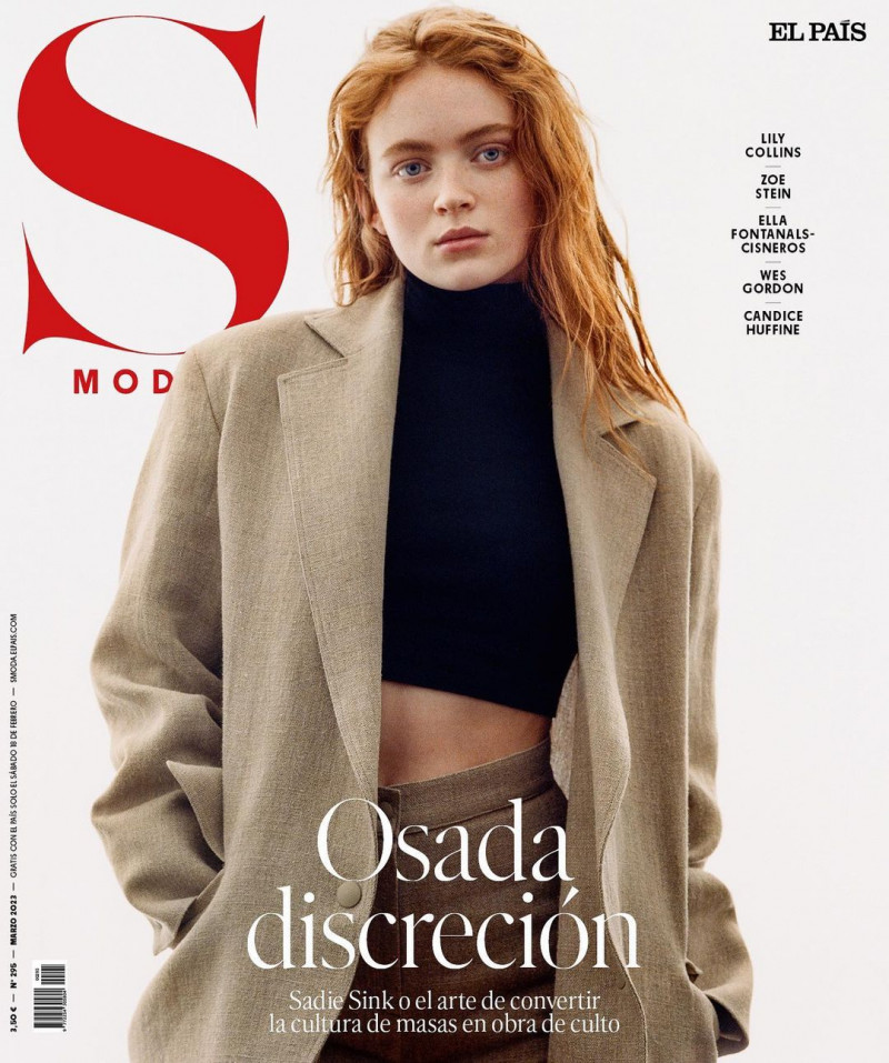 Sadie Sink featured on the S Moda cover from March 2023