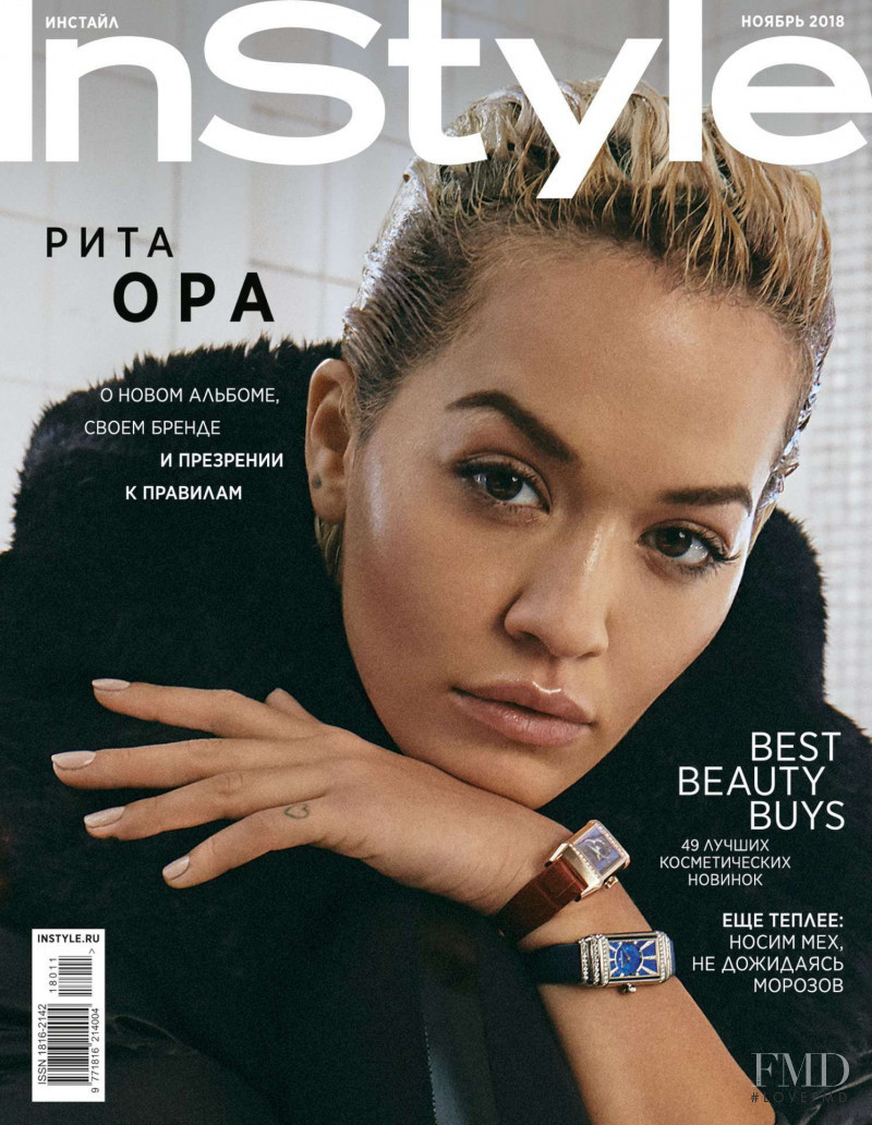 Rita Ora featured on the InStyle Russia cover from November 2018