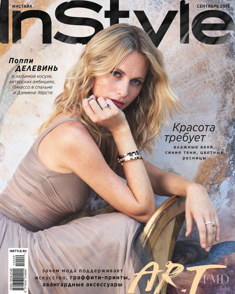 Poppy Delevingne featured on the InStyle Russia cover from September 2019