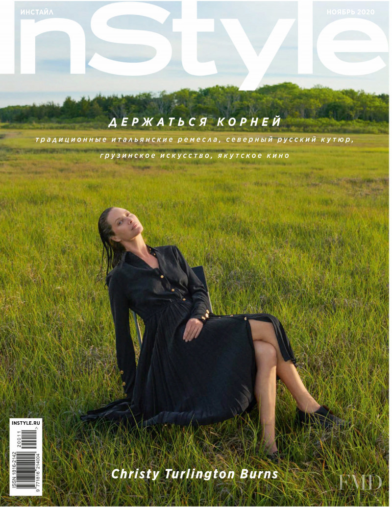 Christy Turlington featured on the InStyle Russia cover from November 2020