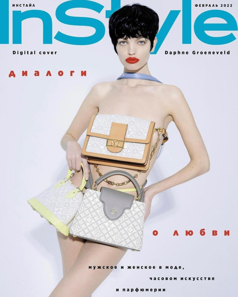 Daphne Groeneveld featured on the InStyle Russia cover from February 2022