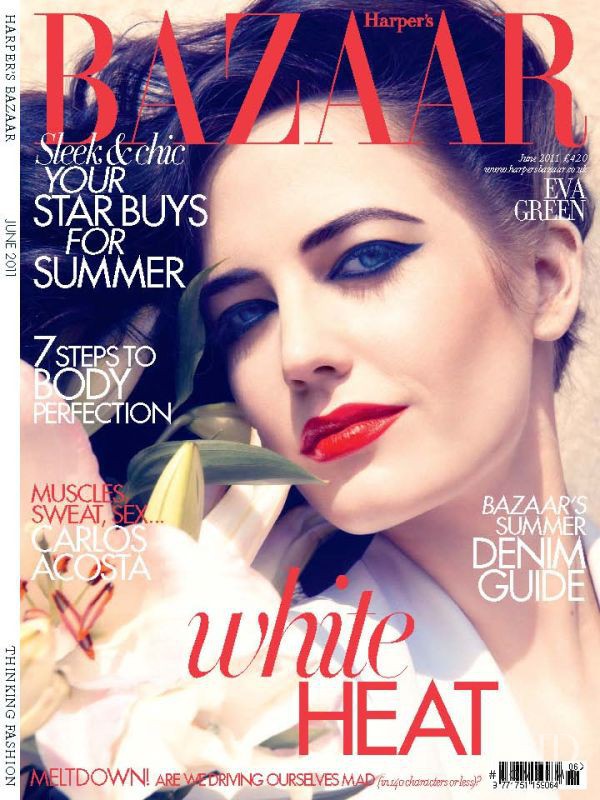 Eva Green featured on the Harper\'s Bazaar UK cover from June 2011