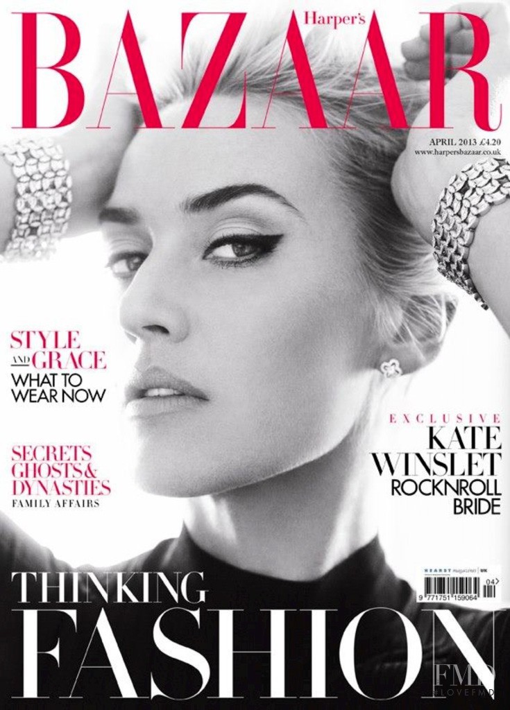 Kate Winslet featured on the Harper\'s Bazaar UK cover from April 2013