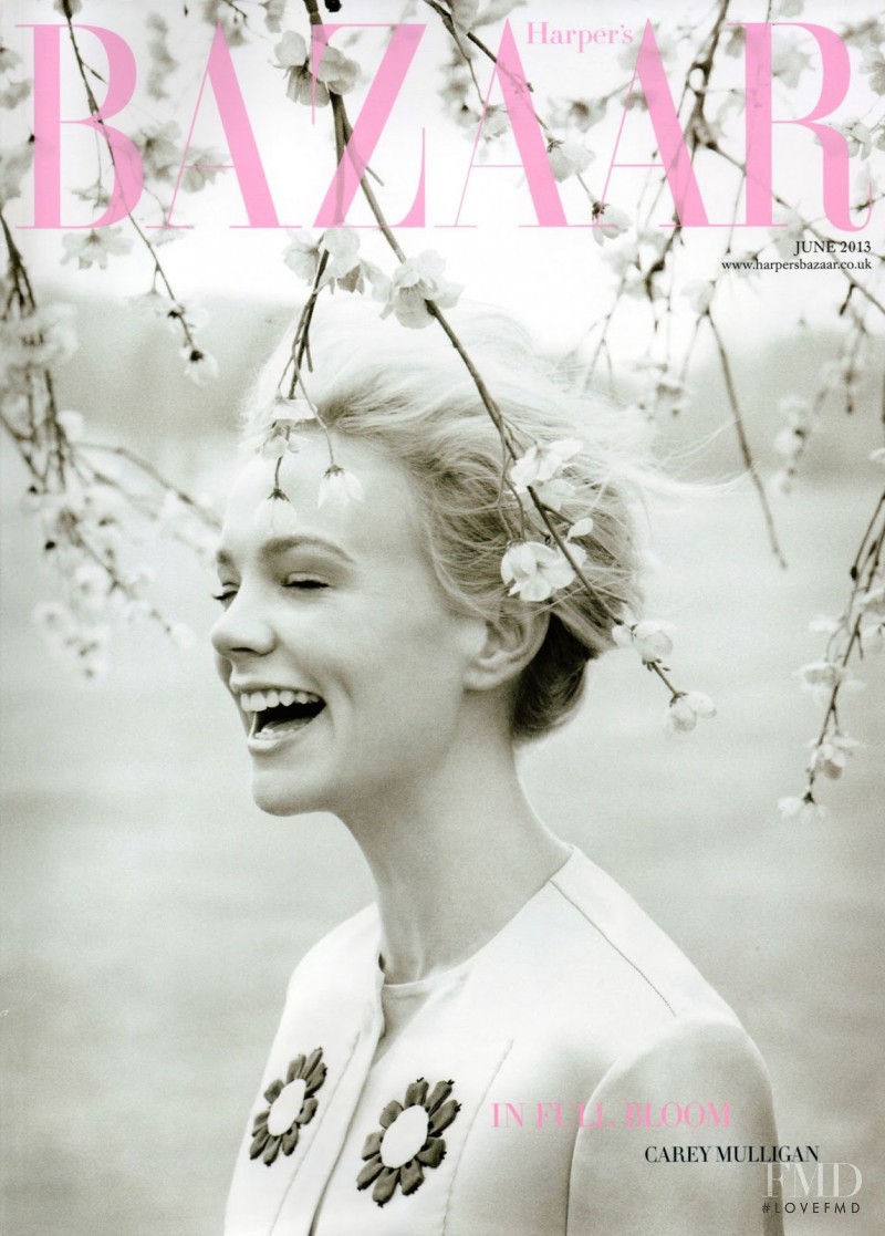 Carey Mulligan featured on the Harper\'s Bazaar UK cover from June 2013