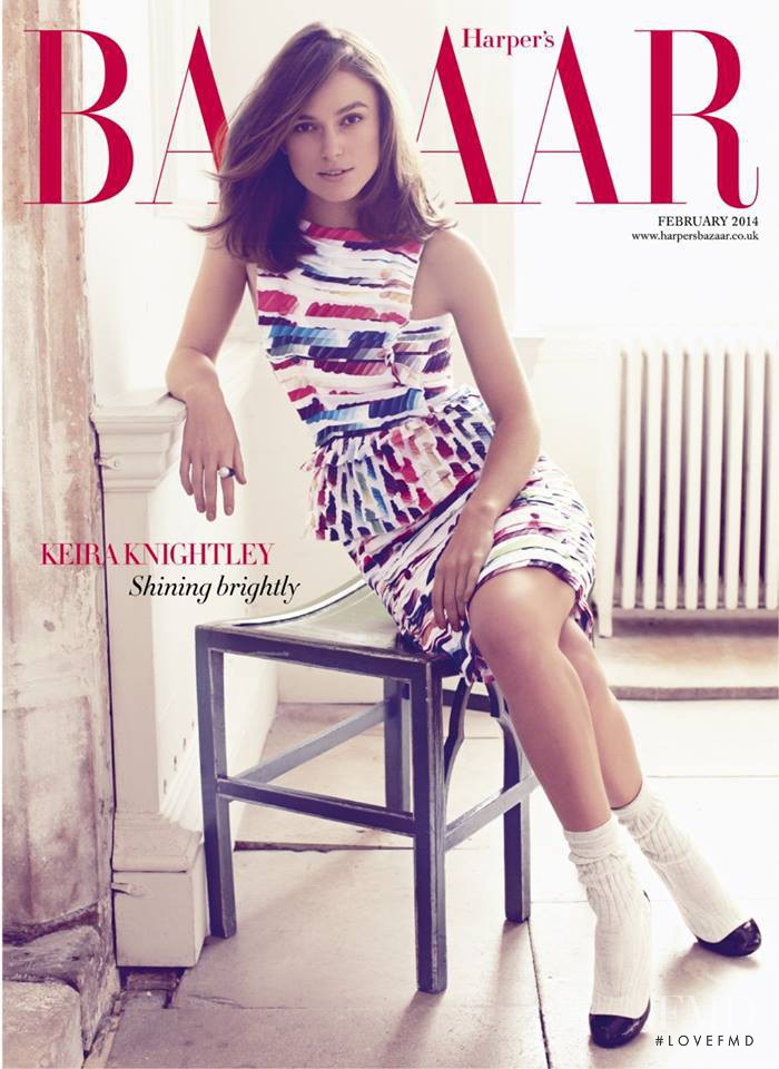 Keira Knightley
 featured on the Harper\'s Bazaar UK cover from February 2014
