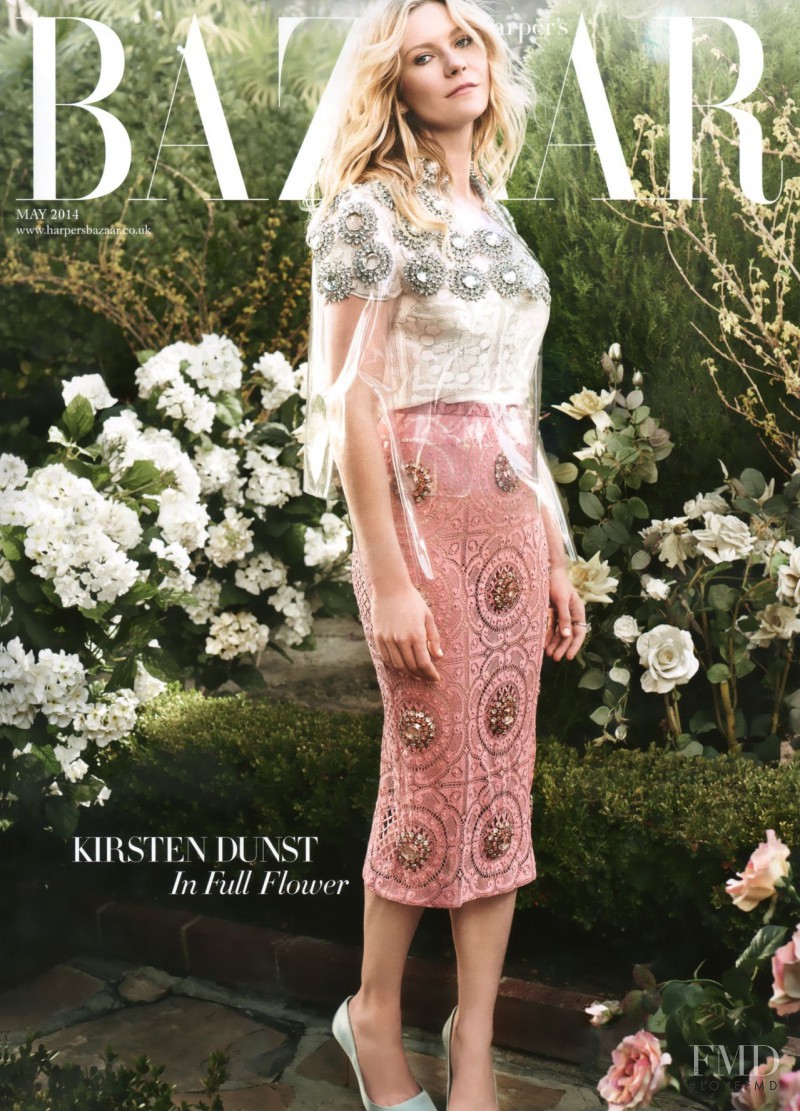 Kirsten Dunst featured on the Harper\'s Bazaar UK cover from May 2014