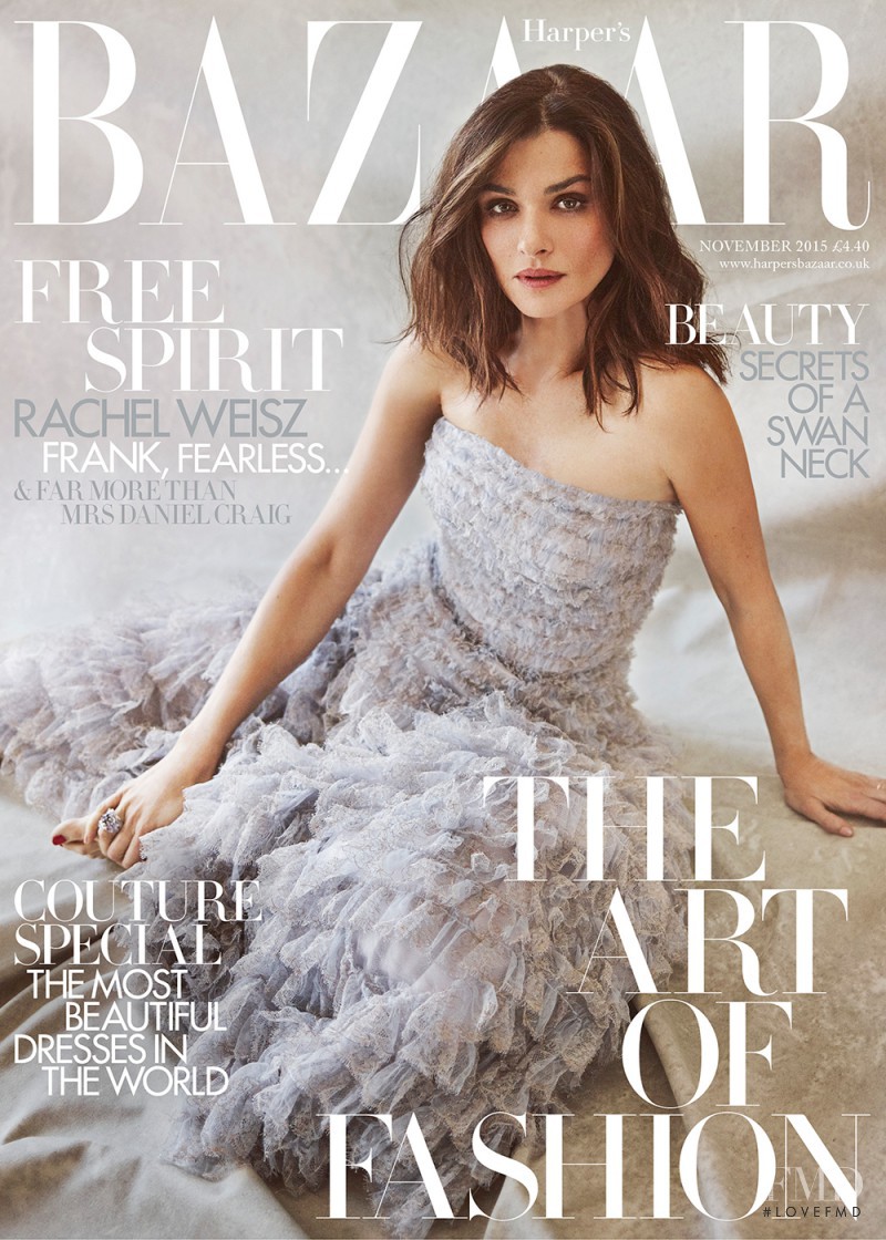 Rachel Weisz featured on the Harper\'s Bazaar UK cover from November 2015
