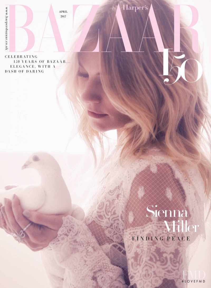 Sienna Miller featured on the Harper\'s Bazaar UK cover from April 2017