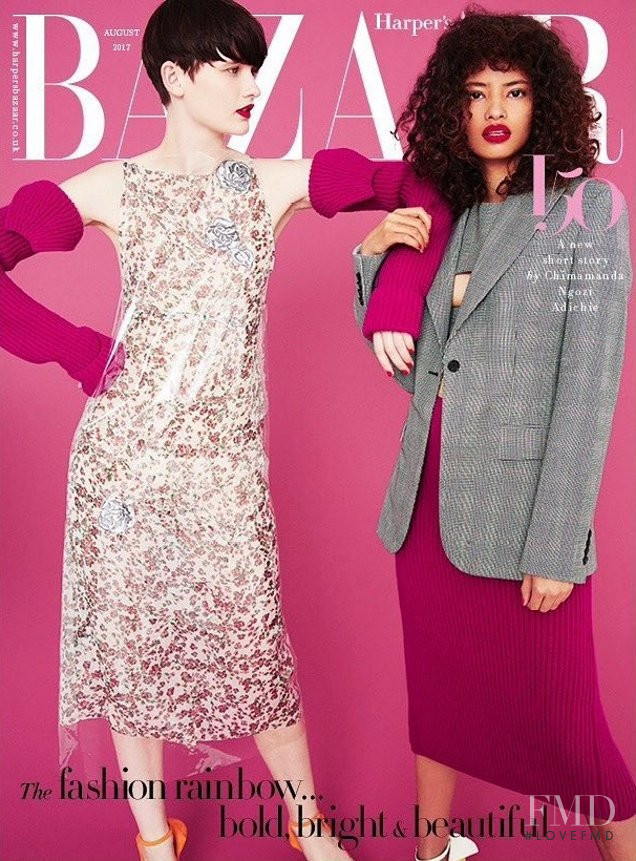 Lara Mullen, Malaika Firth featured on the Harper\'s Bazaar UK cover from August 2017