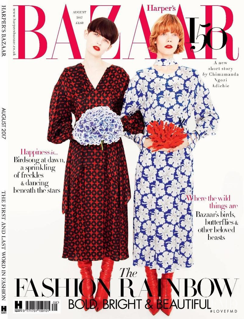 Lara Mullen, Irina Kravchenko featured on the Harper\'s Bazaar UK cover from August 2017