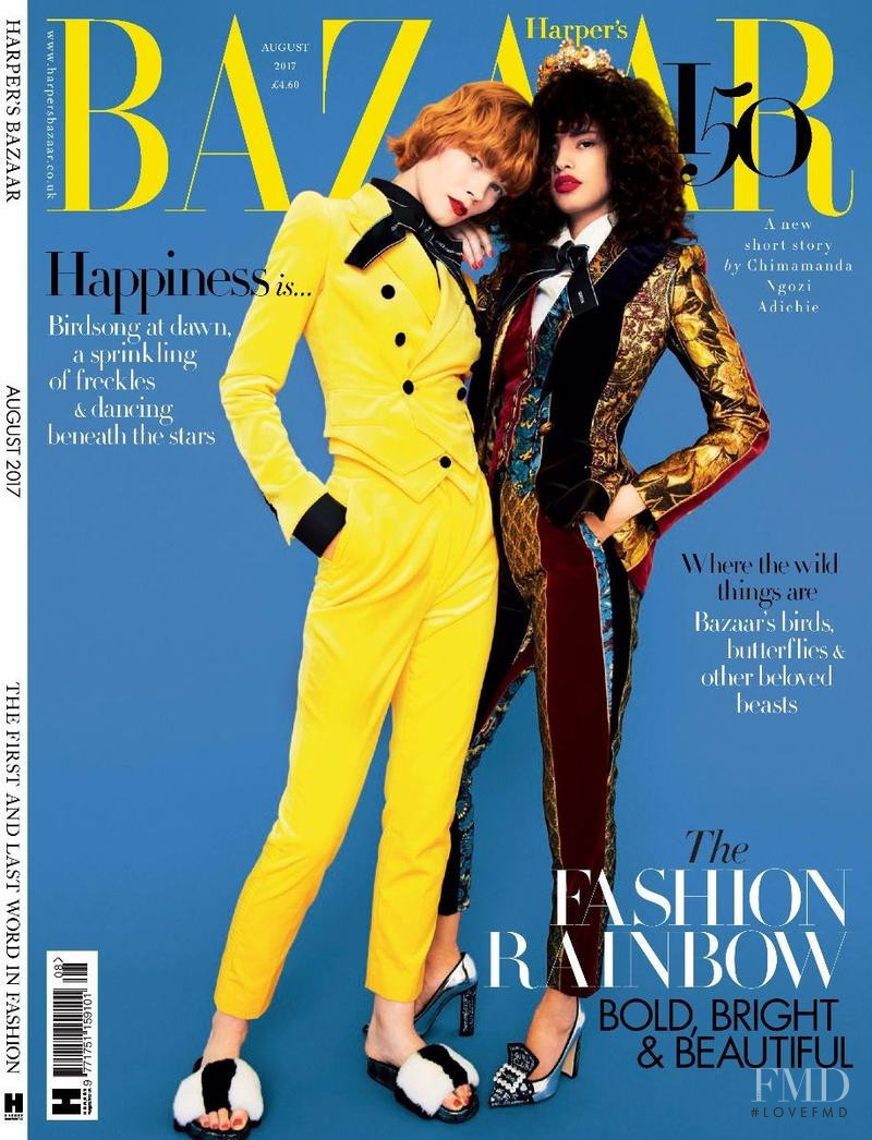 Irina Kravchenko, Malaika Firth featured on the Harper\'s Bazaar UK cover from August 2017