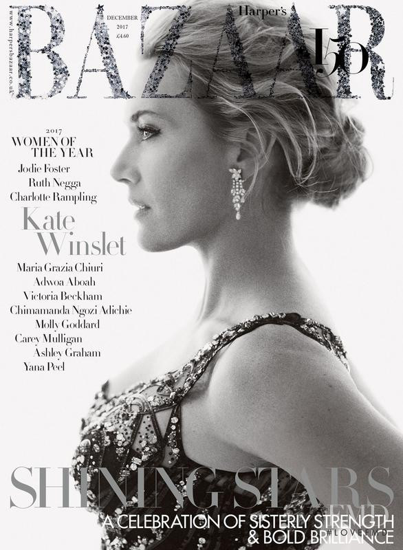 Kate Winslet featured on the Harper\'s Bazaar UK cover from December 2017