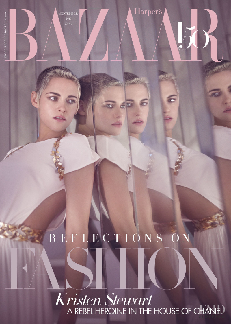 Kristen Stewart featured on the Harper\'s Bazaar UK cover from September 2017