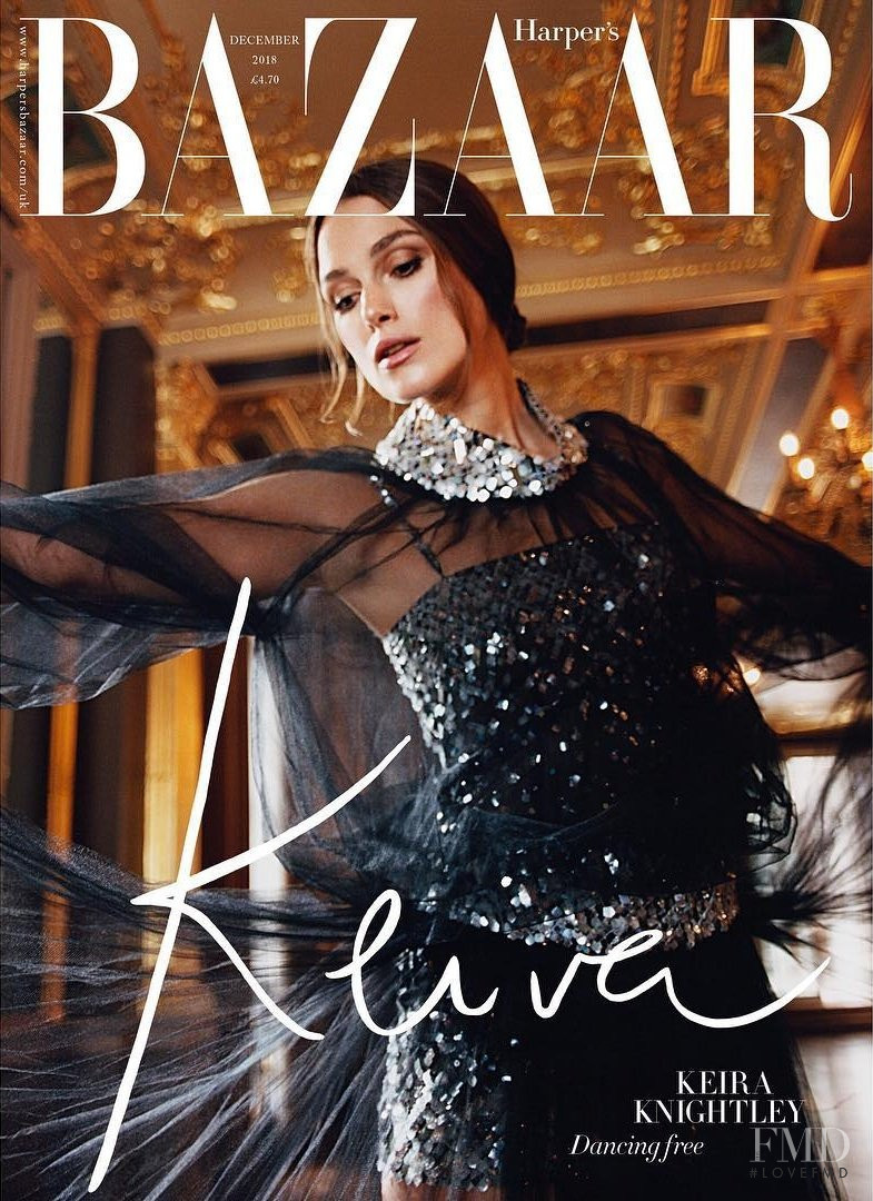 Keira Knightley featured on the Harper\'s Bazaar UK cover from December 2018