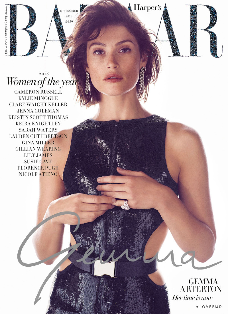 Gemma Arterton featured on the Harper\'s Bazaar UK cover from December 2018