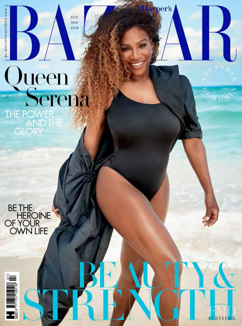 Serena Williams featured on the Harper\'s Bazaar UK cover from July 2018