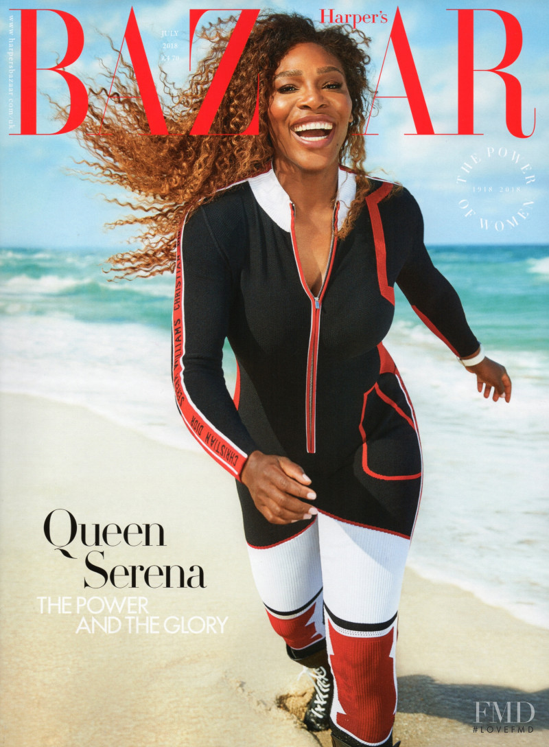 Serena Williams featured on the Harper\'s Bazaar UK cover from July 2018