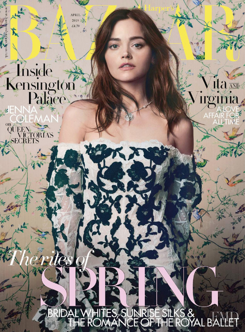Jenna Coleman featured on the Harper\'s Bazaar UK cover from April 2019