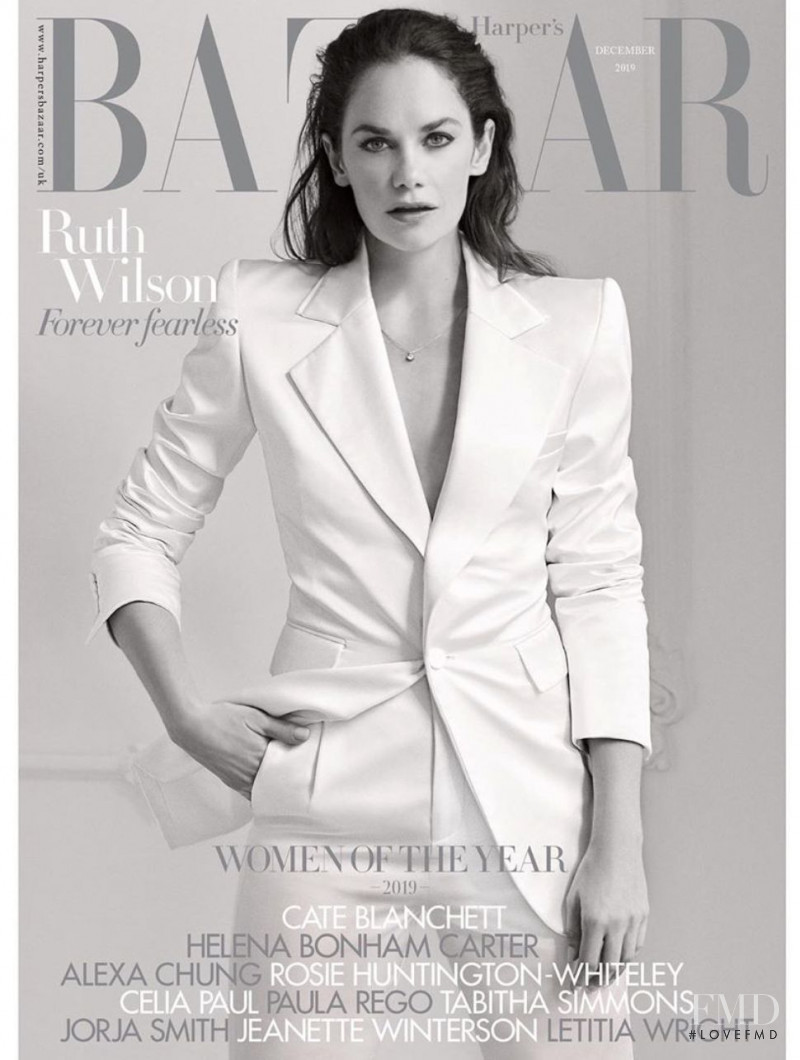 Ruth Wilson featured on the Harper\'s Bazaar UK cover from December 2019
