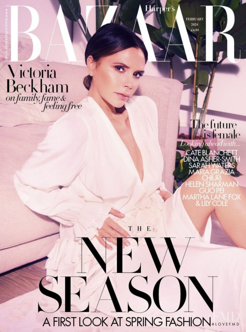 Victoria Beckham featured on the Harper\'s Bazaar UK cover from February 2020