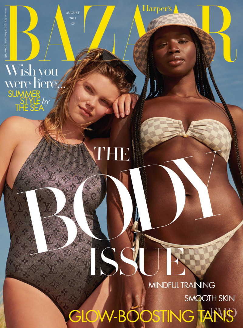 Molly Constable featured on the Harper\'s Bazaar UK cover from August 2021