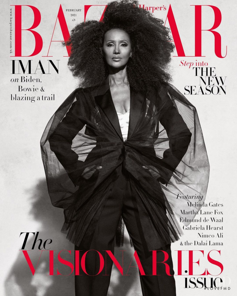 Iman Abdulmajid featured on the Harper\'s Bazaar UK cover from February 2021