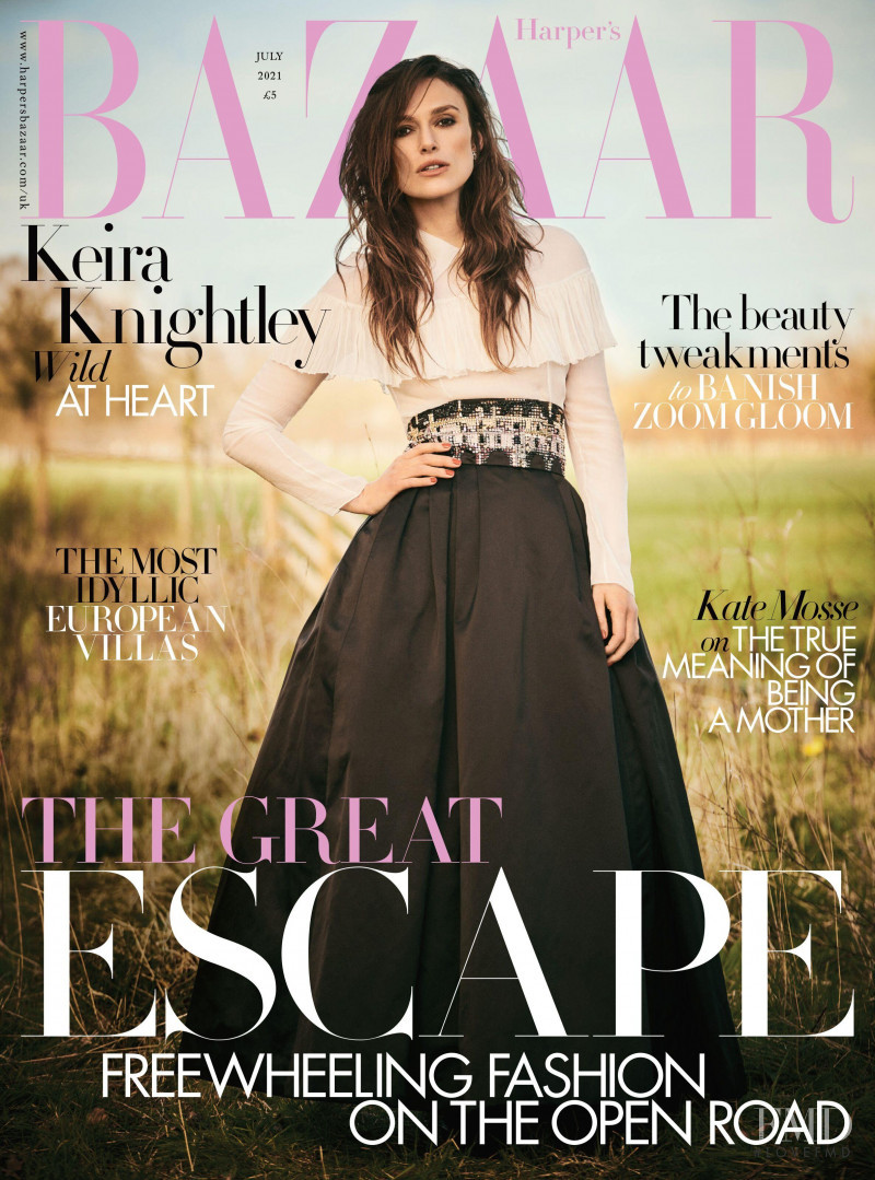 Keira Knightley featured on the Harper\'s Bazaar UK cover from July 2021