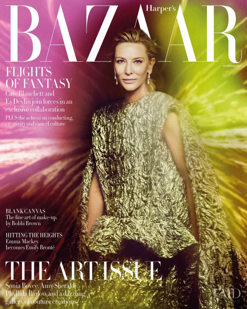 Cate Blanchett
 featured on the Harper\'s Bazaar UK cover from November 2022
