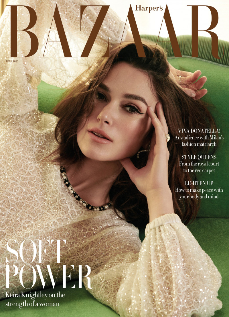 Keira Knightley featured on the Harper\'s Bazaar UK cover from April 2023