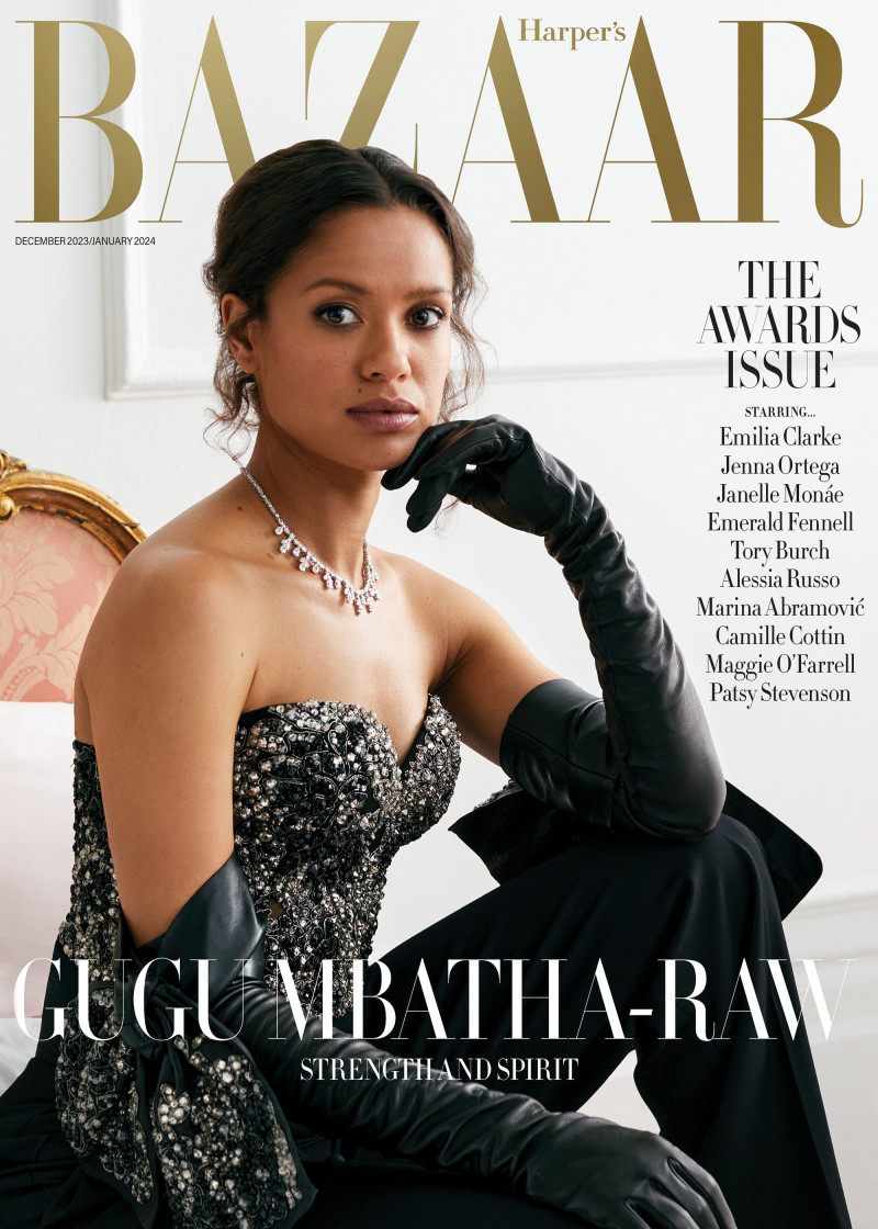 Gugu Mbatha-Raw featured on the Harper\'s Bazaar UK cover from December 2023