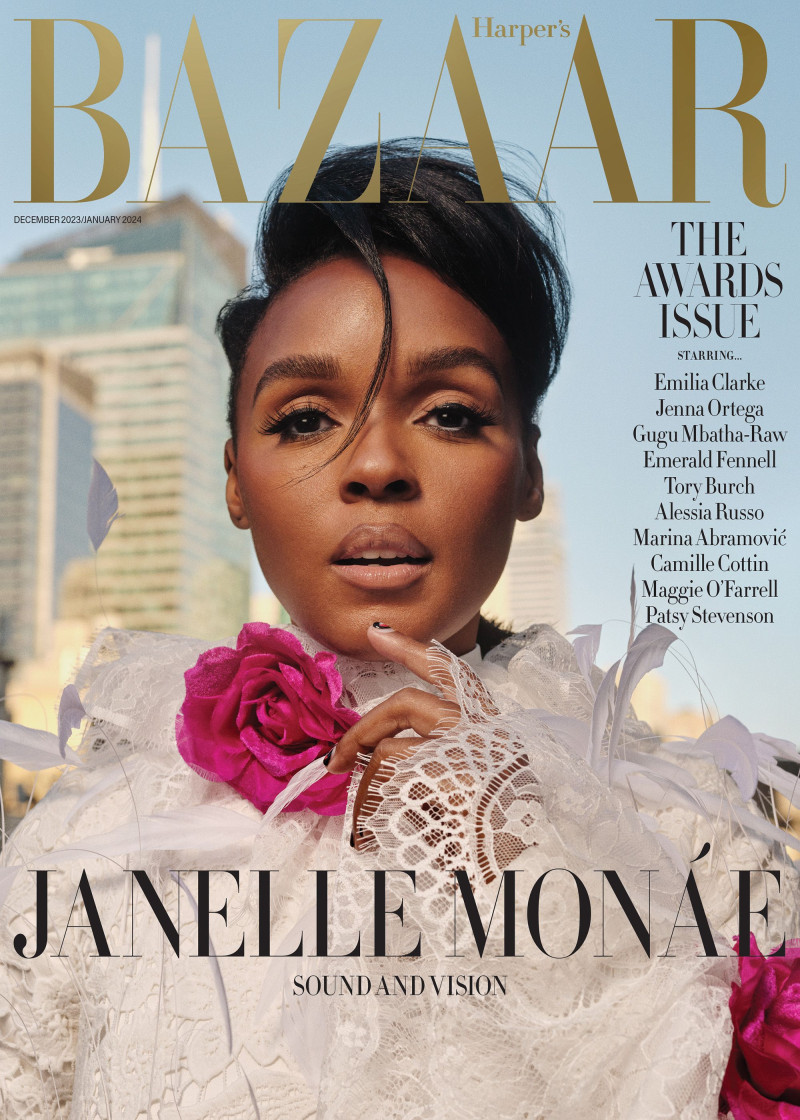 Janelle Monáe featured on the Harper\'s Bazaar UK cover from December 2023