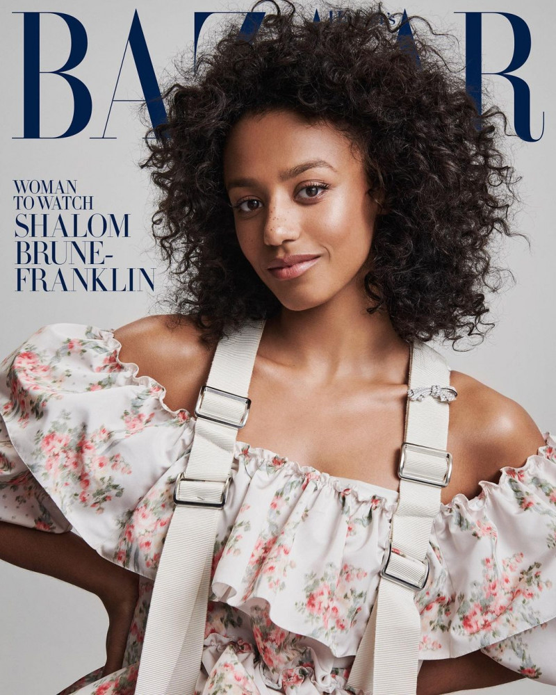 Shalom Brune-Franklin featured on the Harper\'s Bazaar UK cover from February 2023