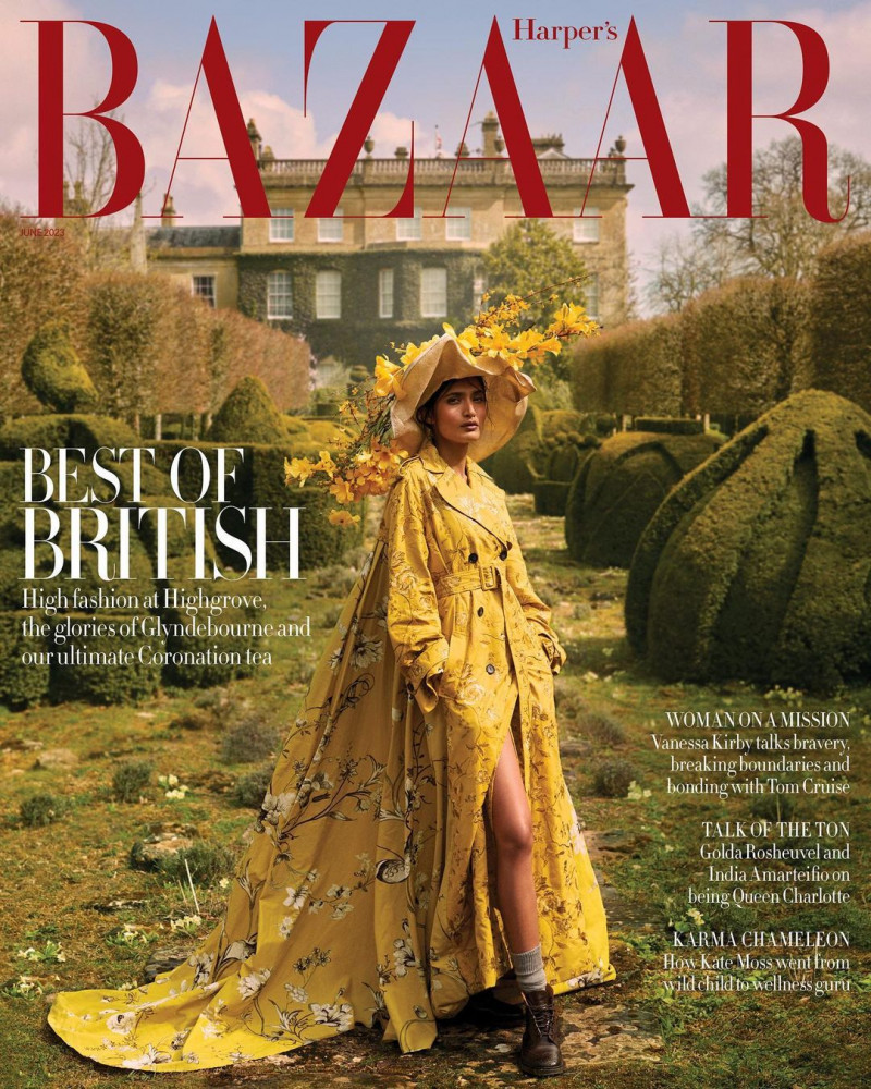 Aishwarya Gupta featured on the Harper\'s Bazaar UK cover from June 2023
