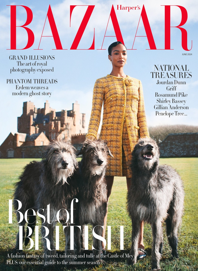 Jourdan Dunn featured on the Harper\'s Bazaar UK cover from June 2024