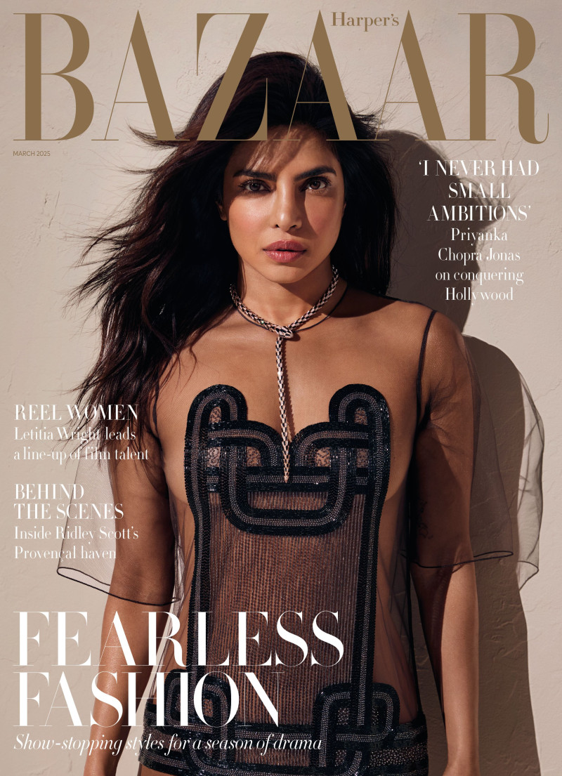 Priyanka Chopra featured on the Harper\'s Bazaar UK cover from March 2025