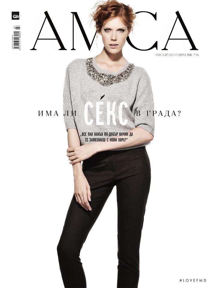 Caroline Rausch featured on the Amica Bulgaria cover from September 2011