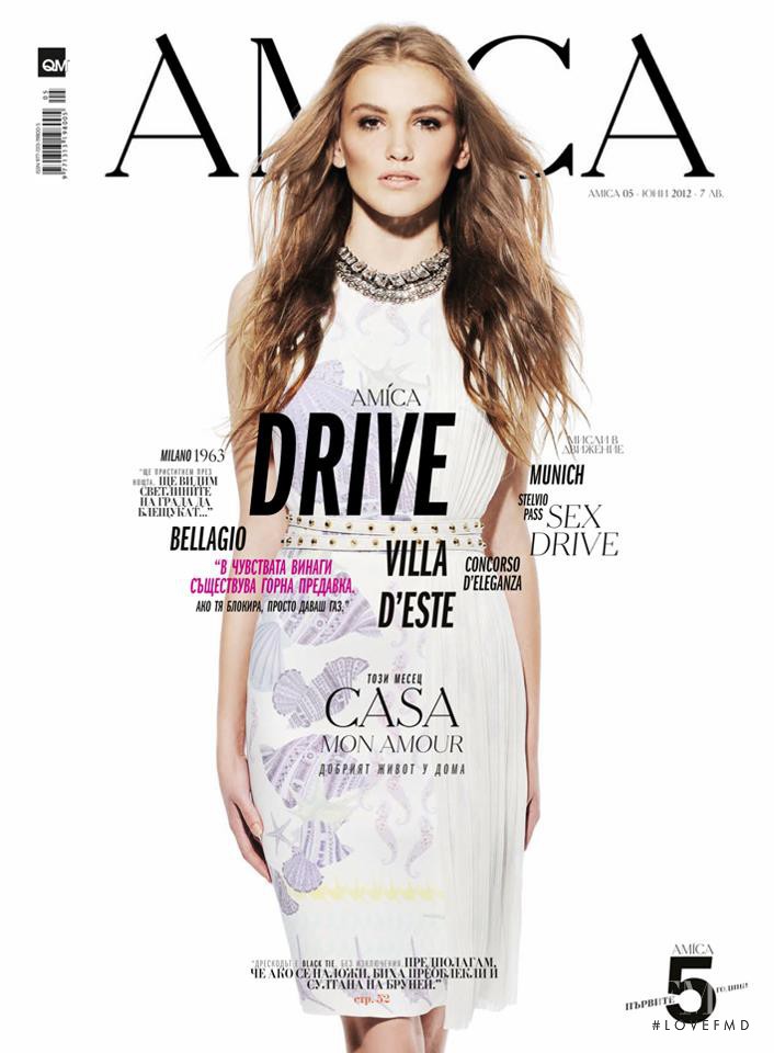 Mariam Mateva featured on the Amica Bulgaria cover from June 2012