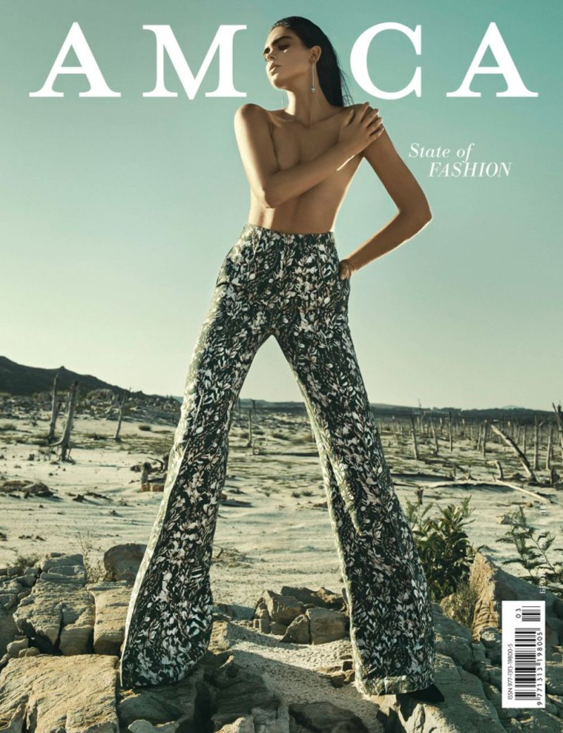 Mieke Visser featured on the Amica Bulgaria cover from April 2018