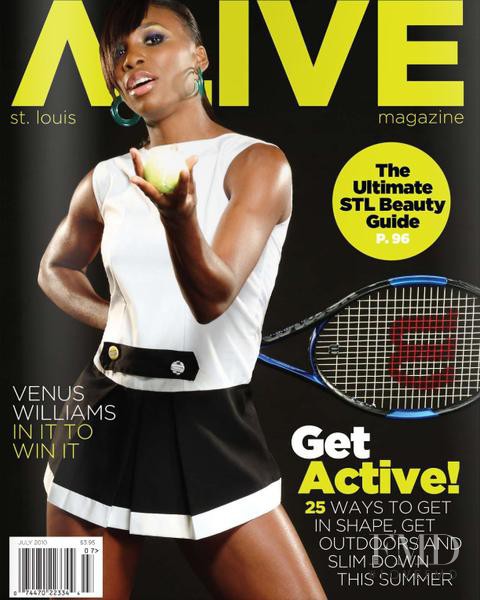 Venus Williams featured on the Alive cover from July 2010