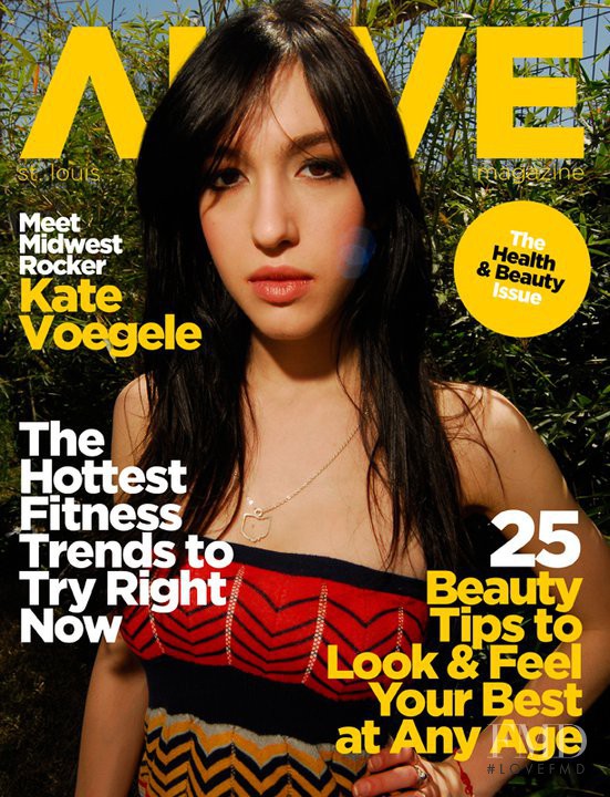 Kate Voegele featured on the Alive cover from July 2011