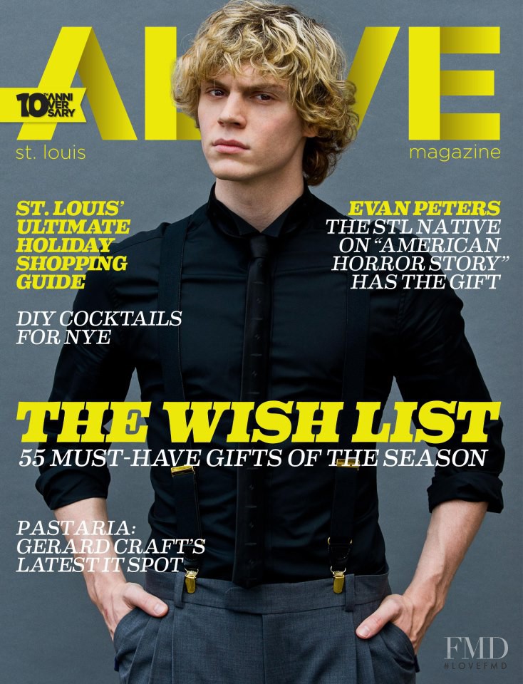 Evan Peters featured on the Alive cover from December 2012