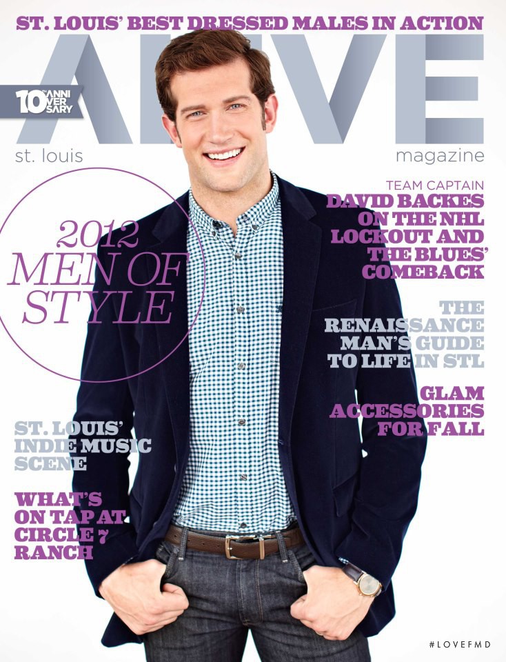 David Backes featured on the Alive cover from November 2012