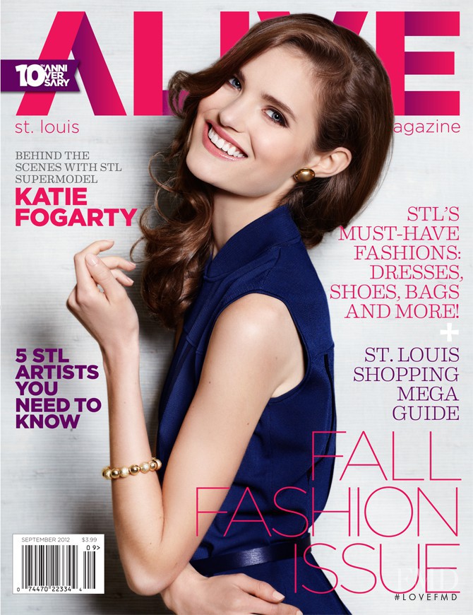Katie Fogarty featured on the Alive cover from September 2012